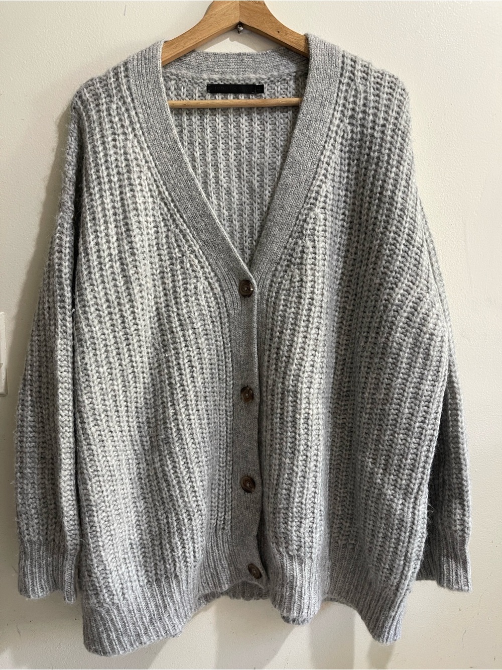 Jenni Kayne Soft Gray Waffle Knit Cardigan